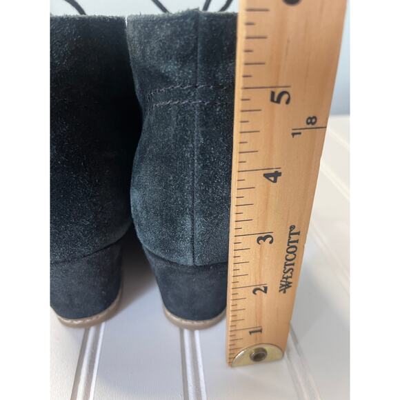 Bjorndal Black Wedge Bootie Boots Shoes Suede Size Women's 7.5 - Picture 5 of 7